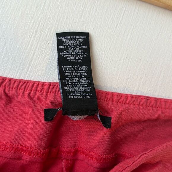 Zac & Rachel Coral Orange Red Pink Capri Pants Women's Size 8 Pull On Cropped - Picture 6 of 7